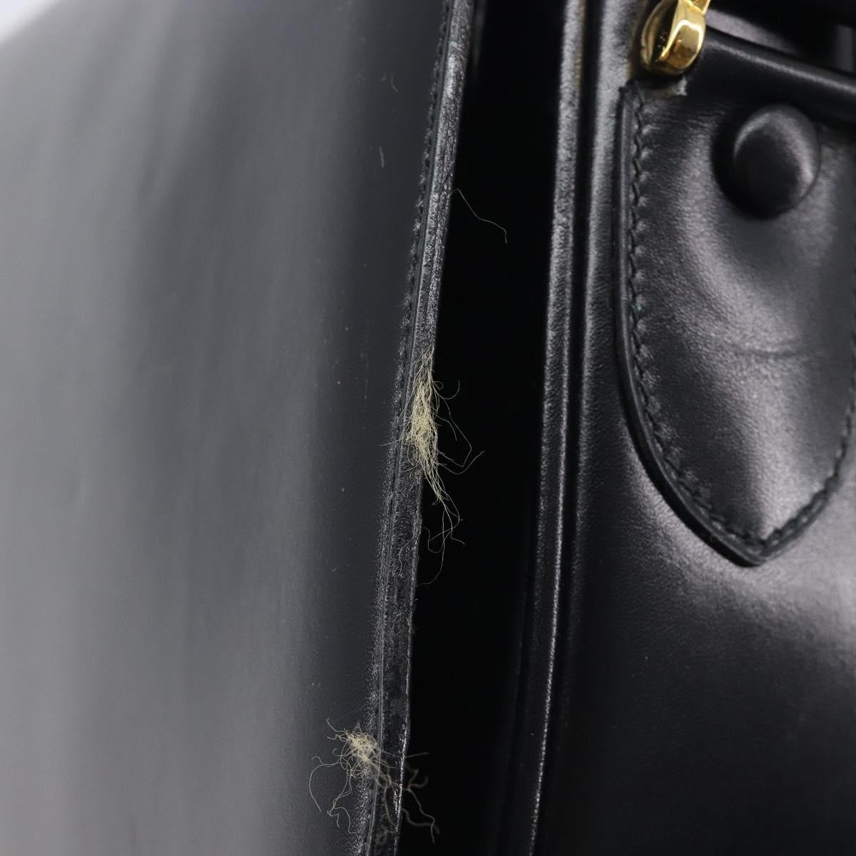 Celine Horse Carriage Leather Black Leather Shoulder Bag Bag (Pre-Owned)