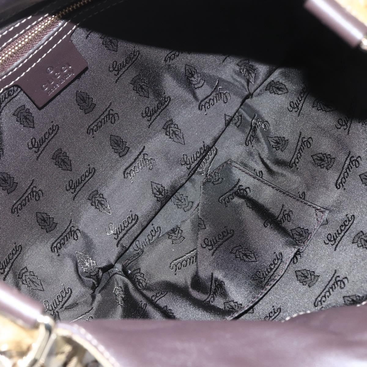 Gucci Hysteria Convertible Top Handle Gg Coated Canvas Beige Canvas Handbag (Pre-Owned)