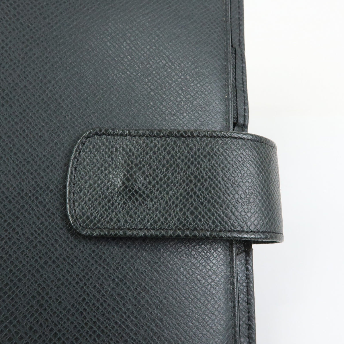 Louis Vuitton Ring Agenda Cover Taiga Leather Gray Leather Briefcase Bag (Pre-Owned)