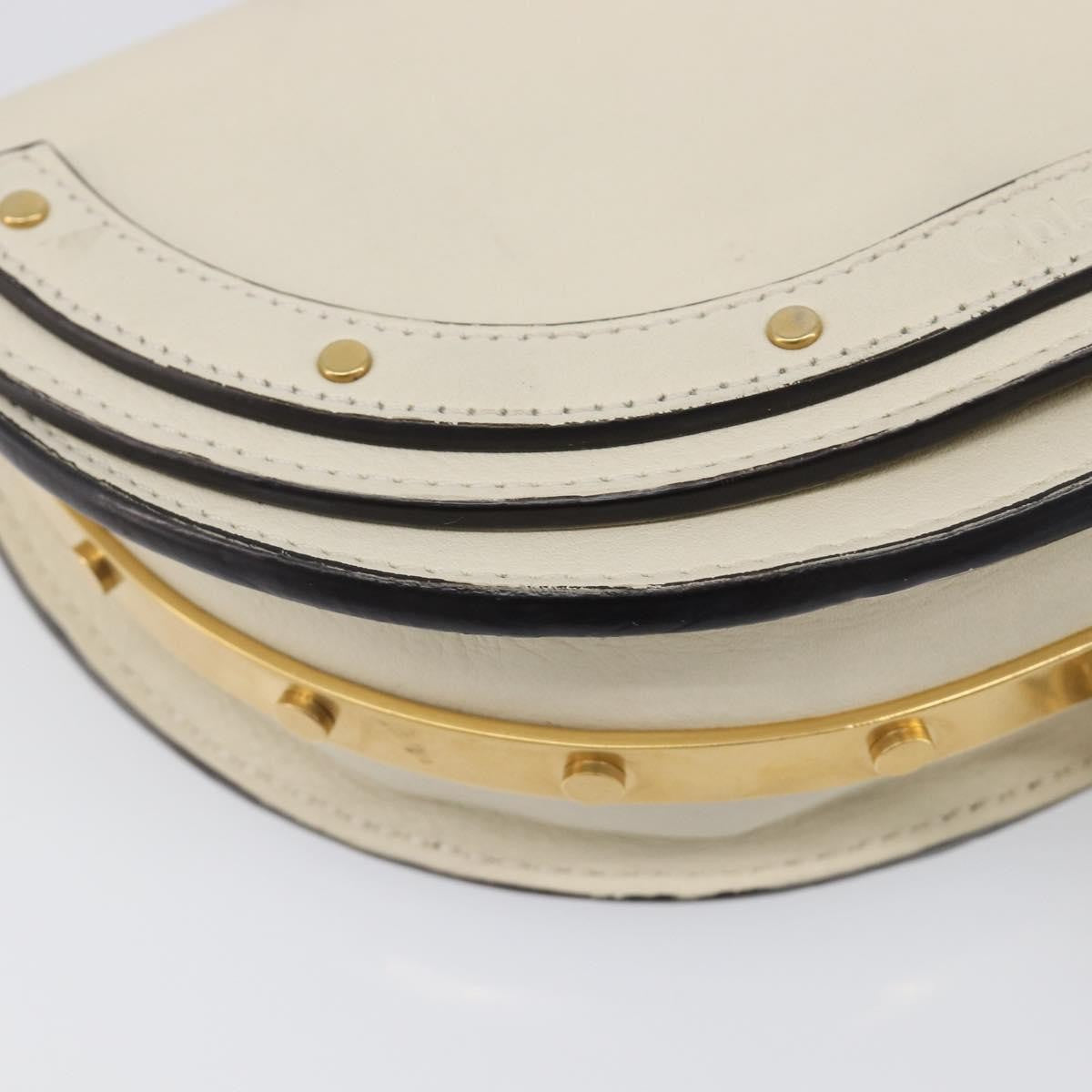 Chloe Nile Minaudière Leather White Leather Handbag (Pre-Owned)