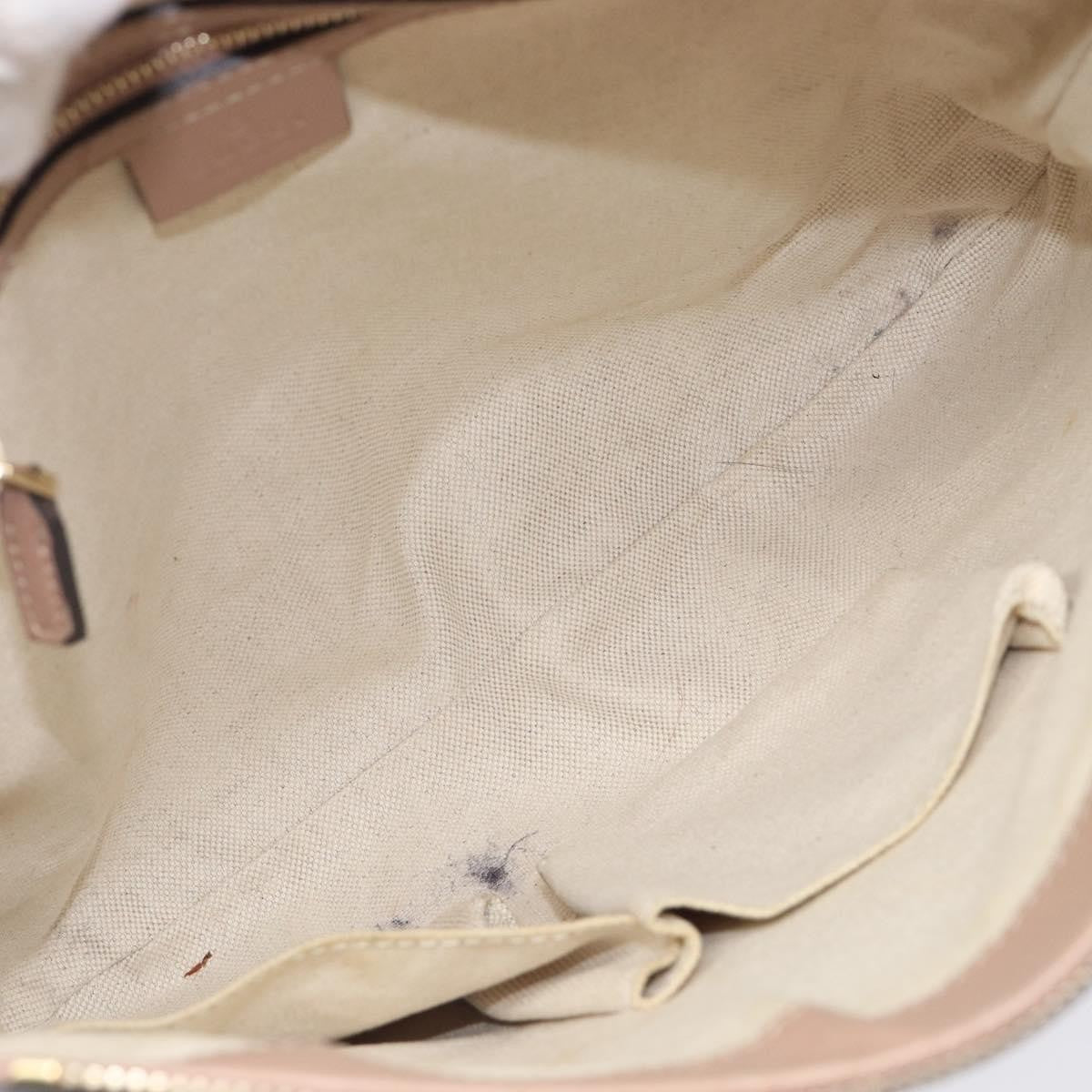 Gucci Mayfair Messenger Gg Canvas And Leather Beige Canvas Shoulder Bag Bag (Pre-Owned)