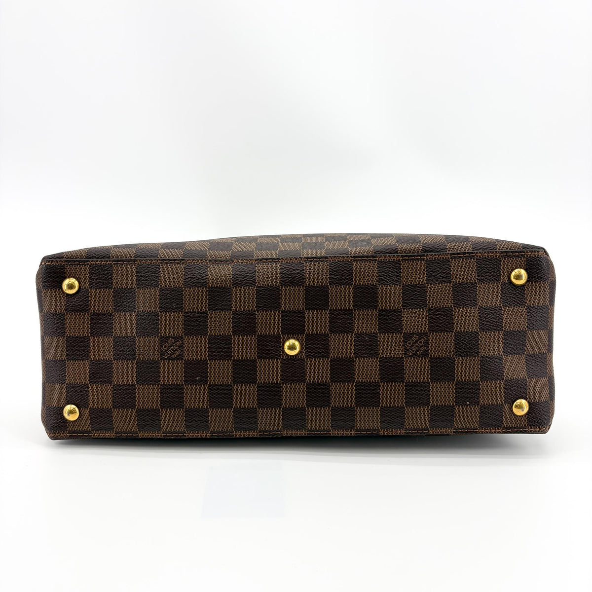 Louis Vuitton Lv Riverside Damier With Leather Brown Canvas Handbag (Pre-Owned)