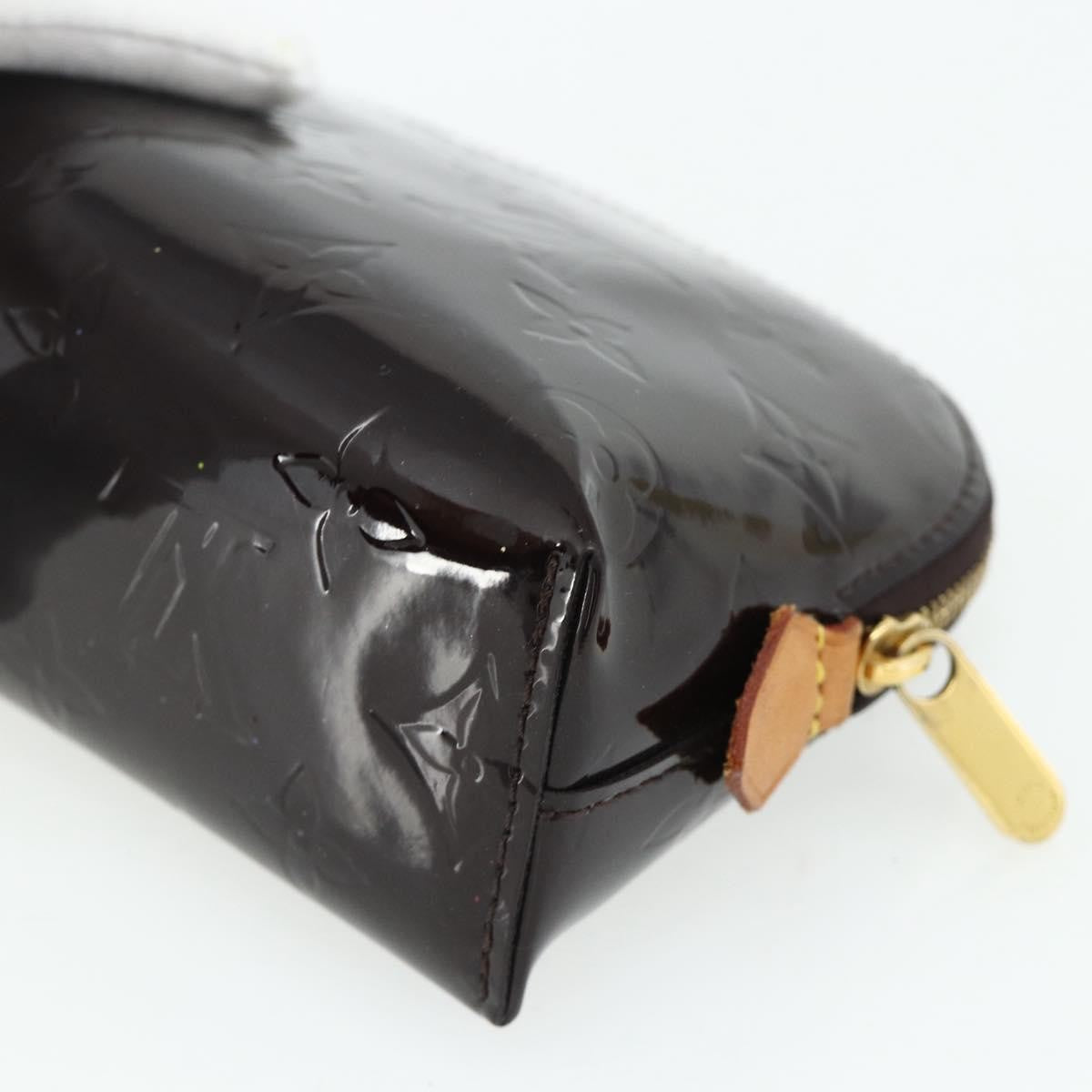 Louis Vuitton Cosmetic Monogram Vernis Burgundy Patent_Leather Toiletry Case Accessory (Pre-Owned)
