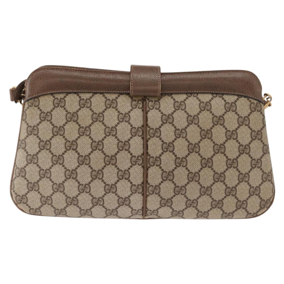 Gucci Vintage Gg Coated Canvas Beige Pvc Shoulder Bag Bag (Pre-Owned)