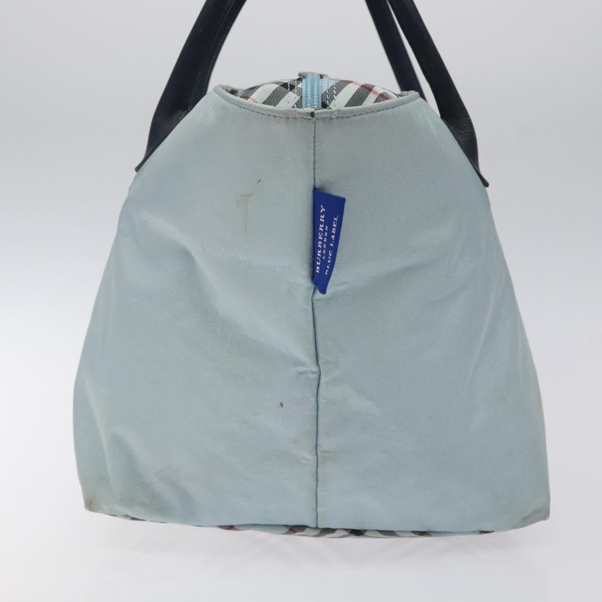 Burberry Nova Check Blue Label Nylon Blue Nylon Handbag (Pre-Owned)