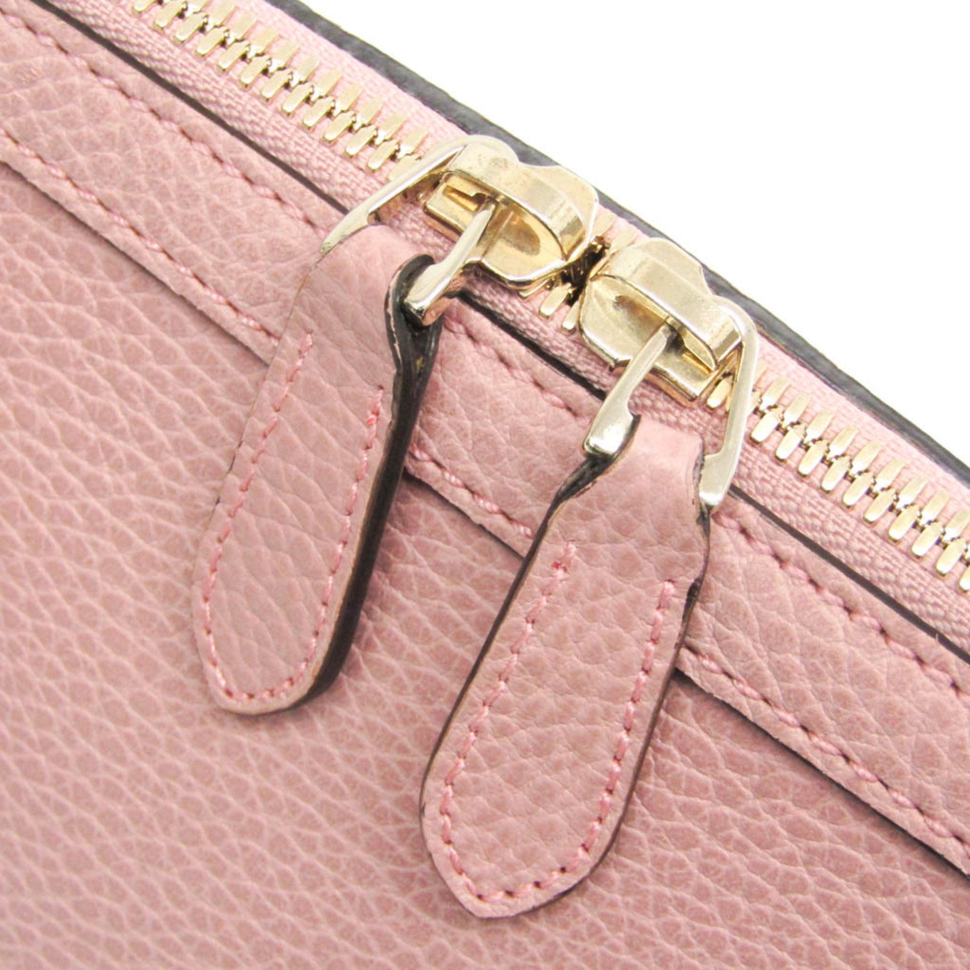 Gucci Convertible Dome Satchel Leather Pink Leather Handbag (Pre-Owned)