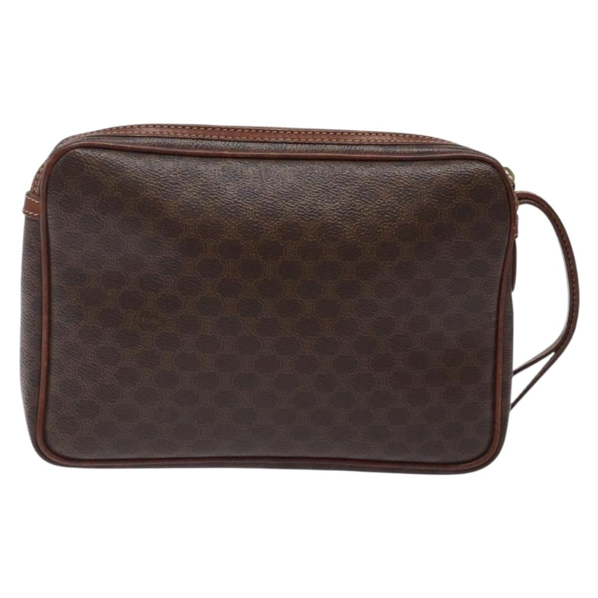 Celine Macadam Canvas Brown Canvas Clutche & Pouche Bag (Pre-Owned)