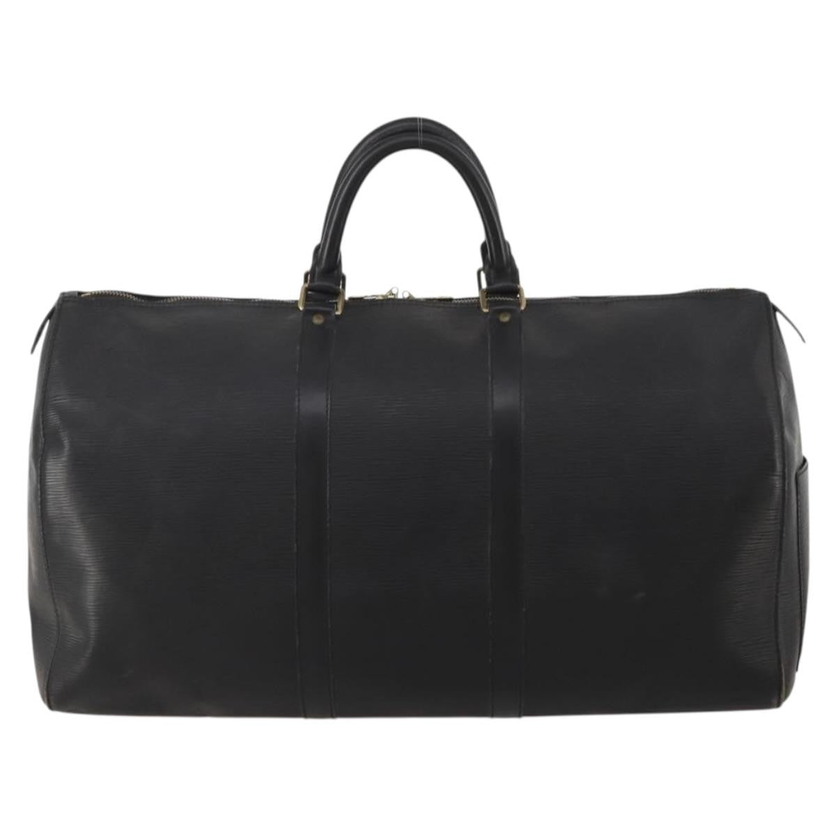Louis Vuitton Keepall Epi Leather Black Leather Travel Bag Bag (Pre-Owned)