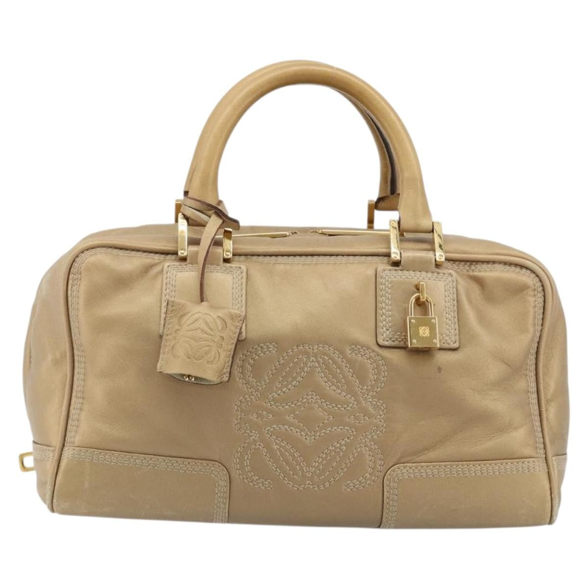 Loewe Amazona Leather Gold Leather Handbag (Pre-Owned)