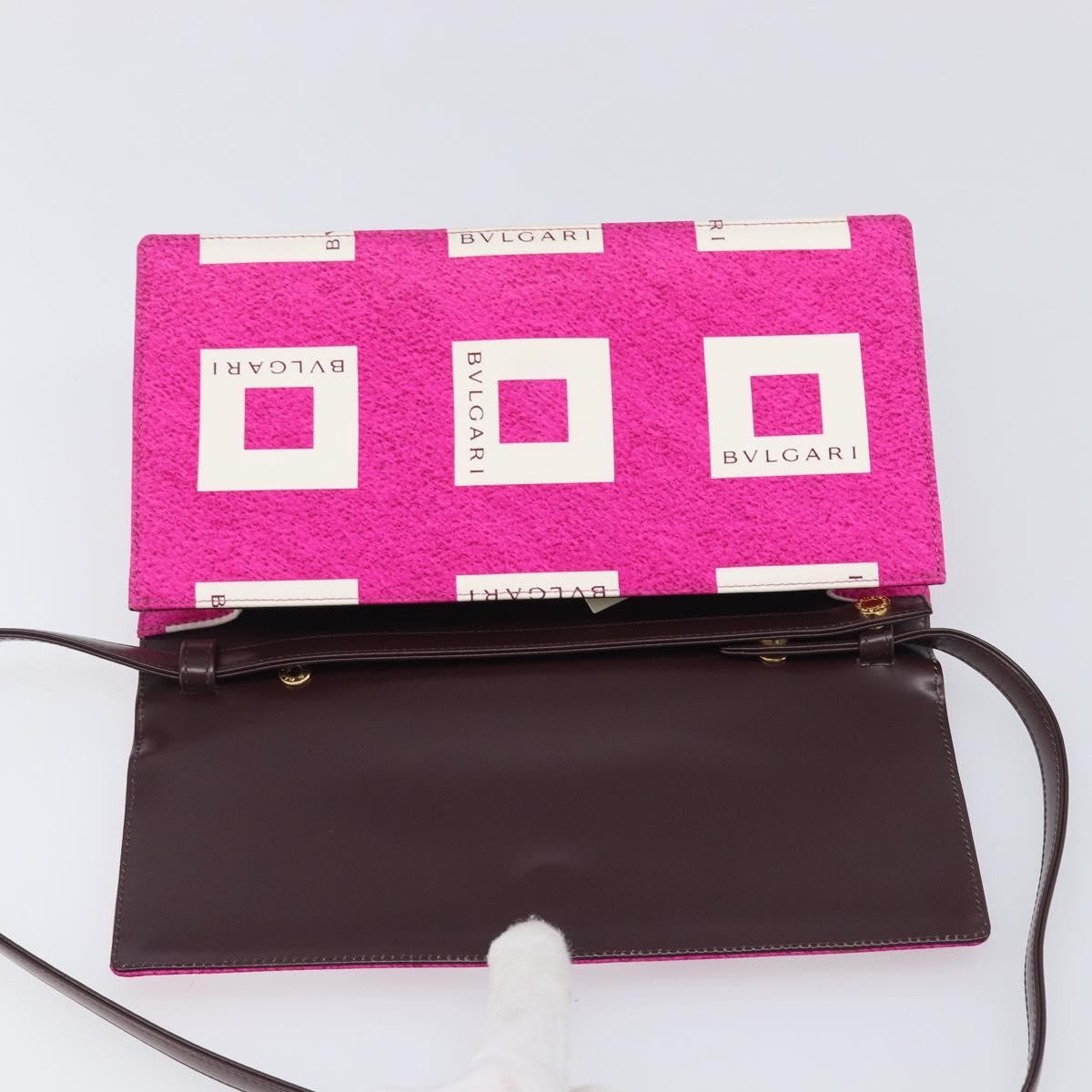 Bvlgari Clutch Canvas And Leather Pink Canvas Clutche & Pouche Bag (Pre-Owned)