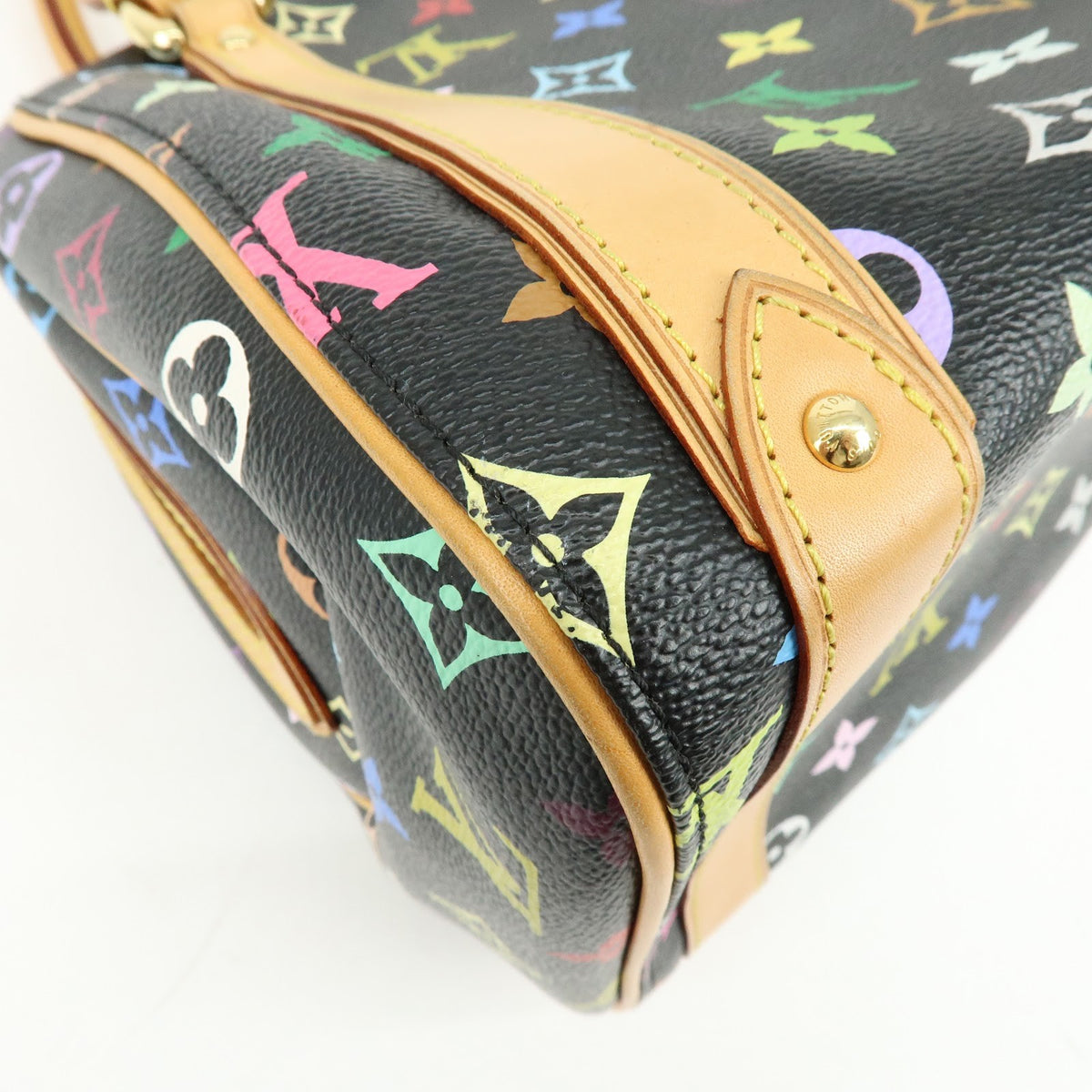 Louis Vuitton Priscilla Monogram Multicolor Black Canvas Handbag (Pre-Owned)