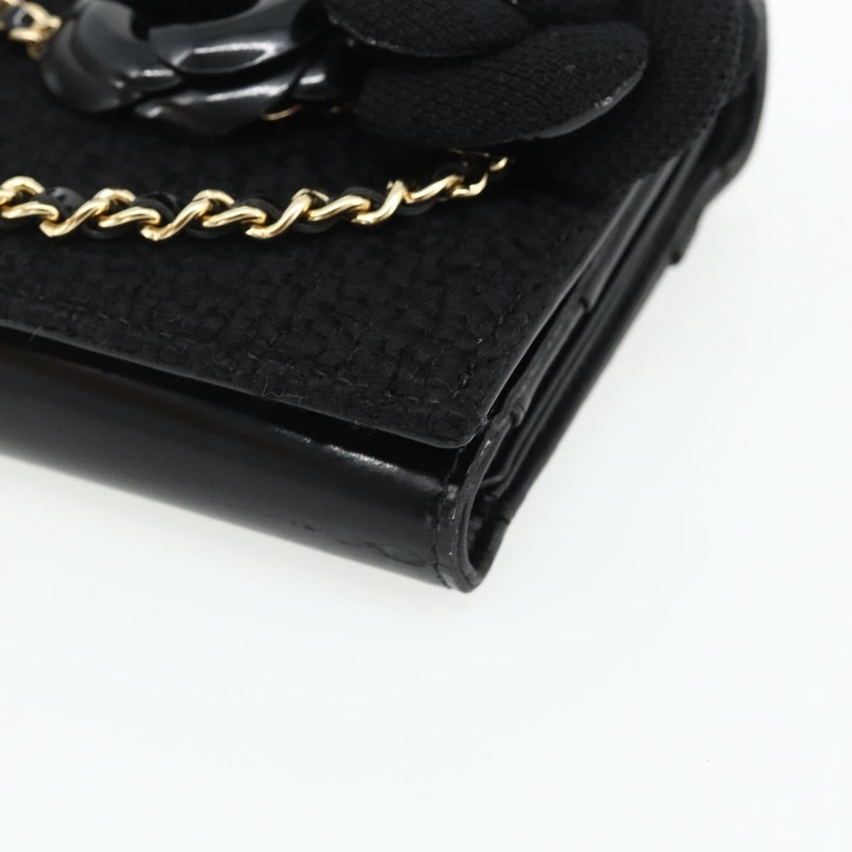 Chanel Flap Clutch Leather Black Leather Clutche & Pouche Bag (Pre-Owned)