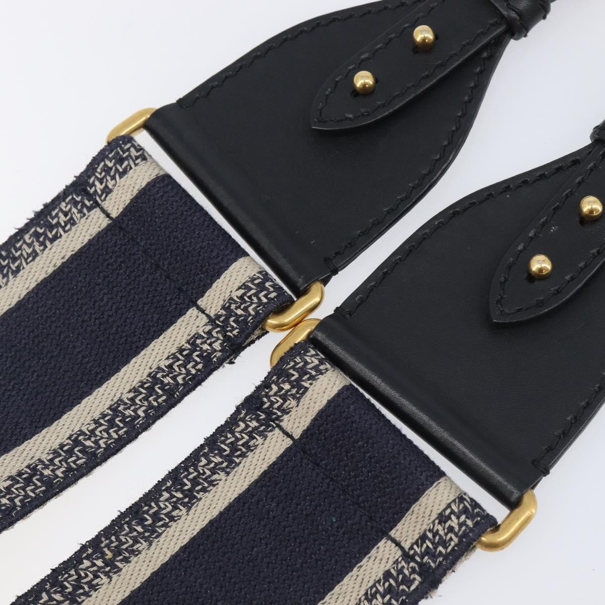 Christian Dior Shoulder Strap Embellished Canvas Navy Canvas Straps Accessory (Pre-Owned)