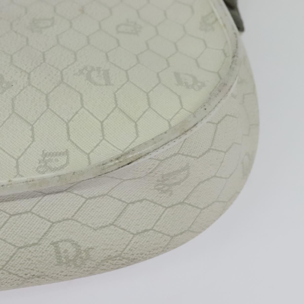 Christian Dior Vintage Honeycomb Flap Coated Canvas White Canvas Wallets Accessory (Pre-Owned)