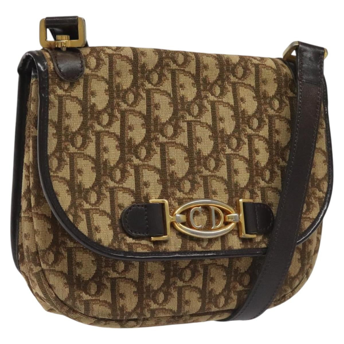 Christian Dior Vintage Trotter Canvas Brown Canvas Shoulder Bag Bag (Pre-Owned)
