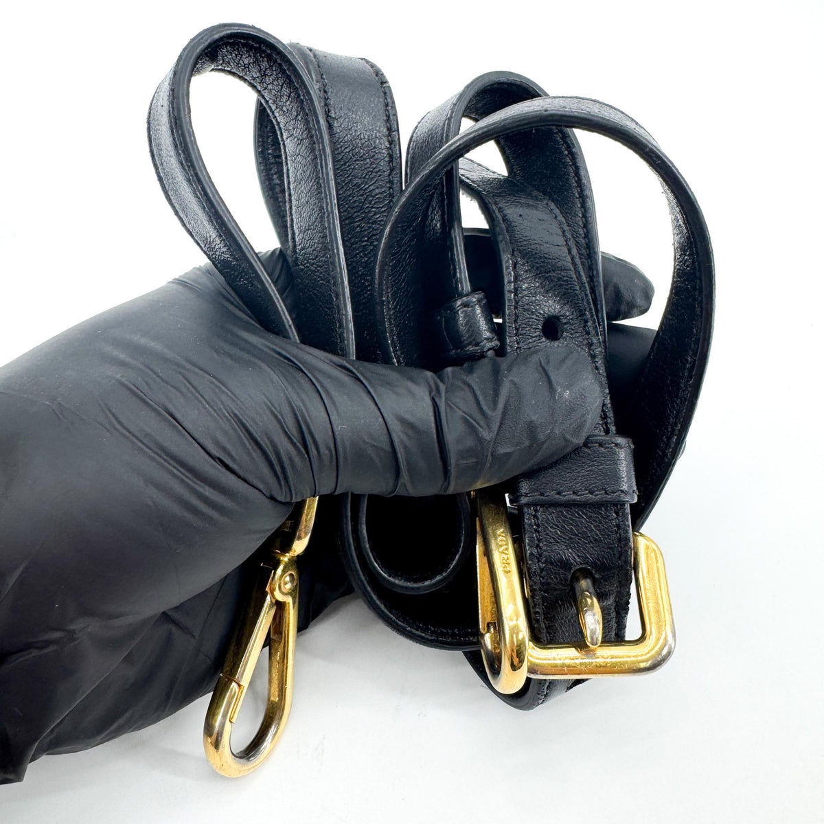 Prada Gaufre Convertible Tessuto Black Nylon Tote Bag Bag (Pre-Owned)
