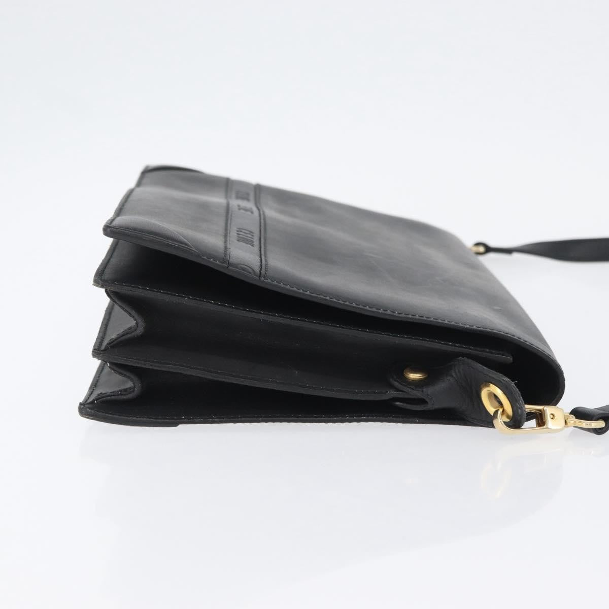 Celine Vintage Leather Black Leather Shoulder Bag Bag (Pre-Owned)