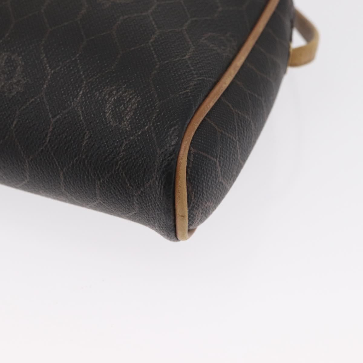 Christian Dior Vintage Honeycomb Canvas And Leather Black Canvas Shoulder Bag Bag (Pre-Owned)