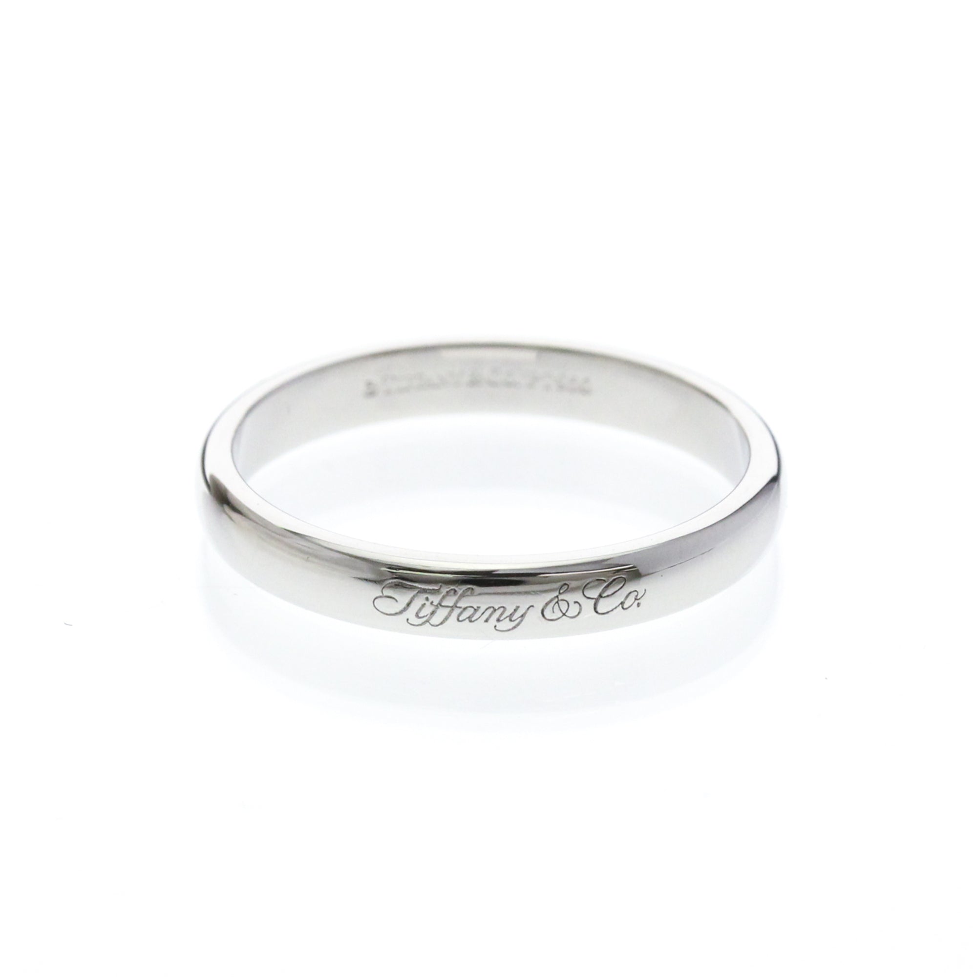Tiffany & Co. Notes Wedding Band Platinum Silver Platinum Ring Jewelry (Pre-Owned)