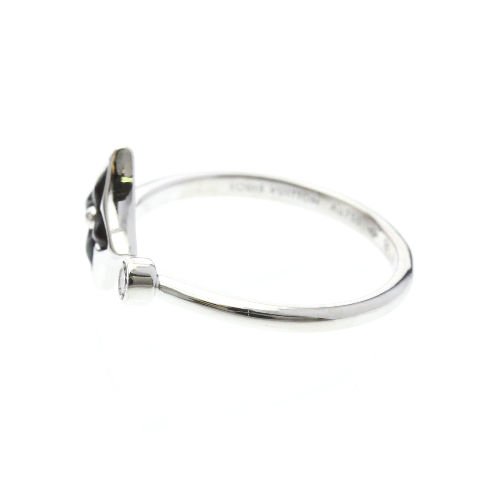 Louis Vuitton Color Blossom Mini Star 18K White Gold With Mother Of Pearl And Diamond Silver White_Gold Ring Jewelry (Pre-Owned)
