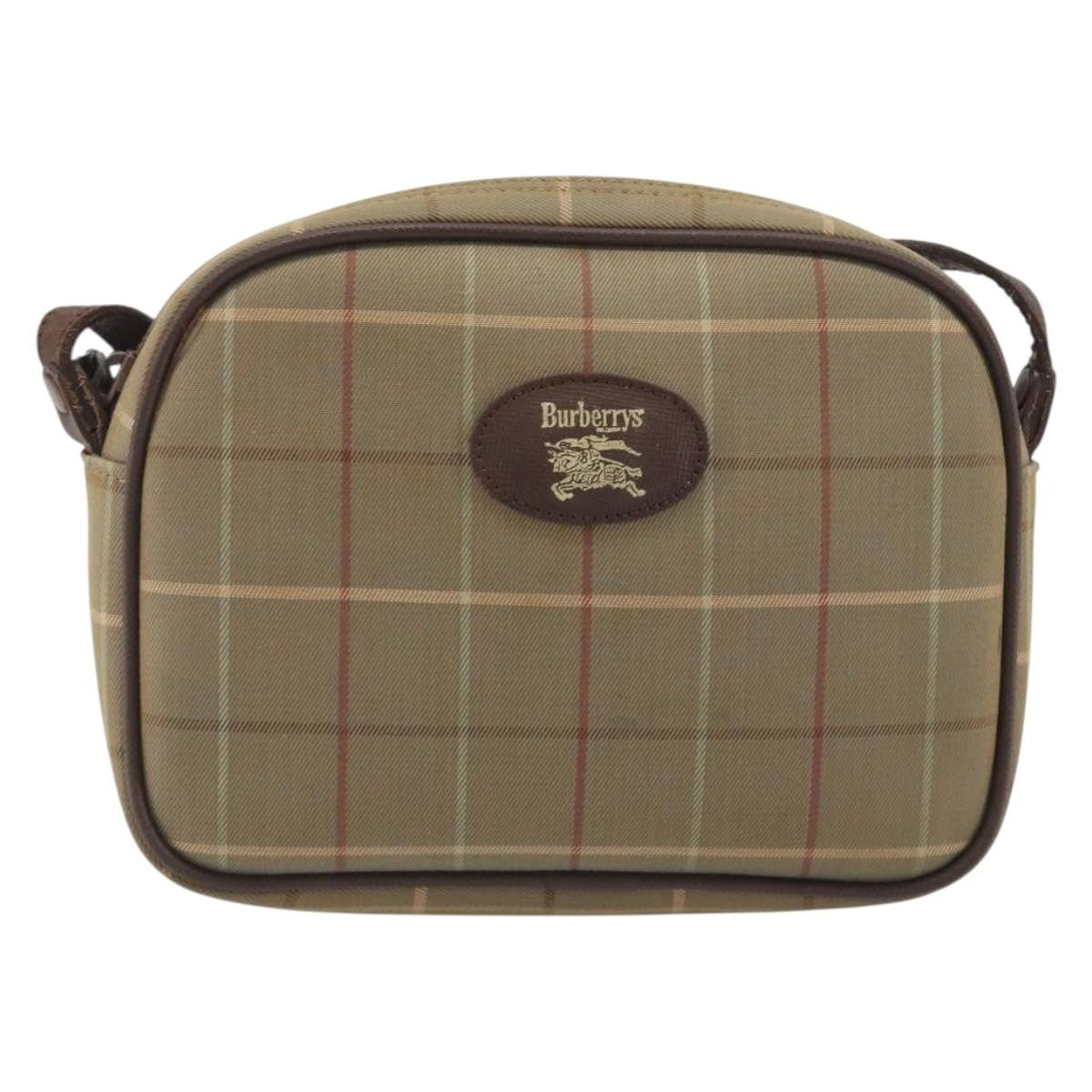 Burberry Nova Check Shoulder Bag Canvas Beige Canvas Shoulder Bag Bag (Pre-Owned)