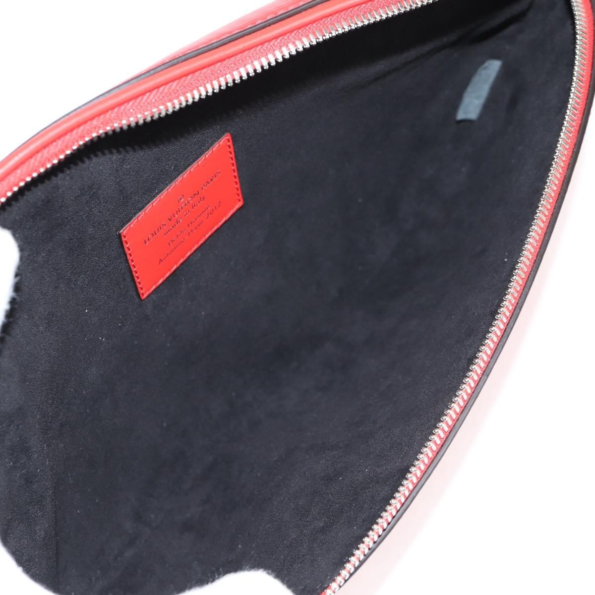 Louis Vuitton Louis Vuitton X Supreme Waist Epi Leather Red Leather Clutche & Pouche Bag (Pre-Owned)