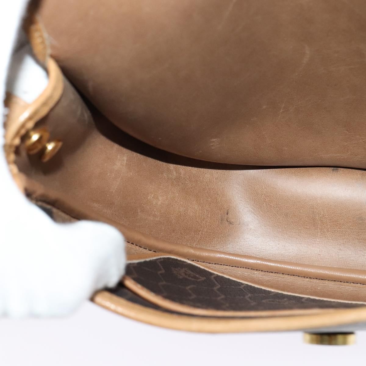 Christian Dior Vintage Honeycomb Flap Canvas And Leather Black Canvas Shoulder Bag Bag (Pre-Owned)