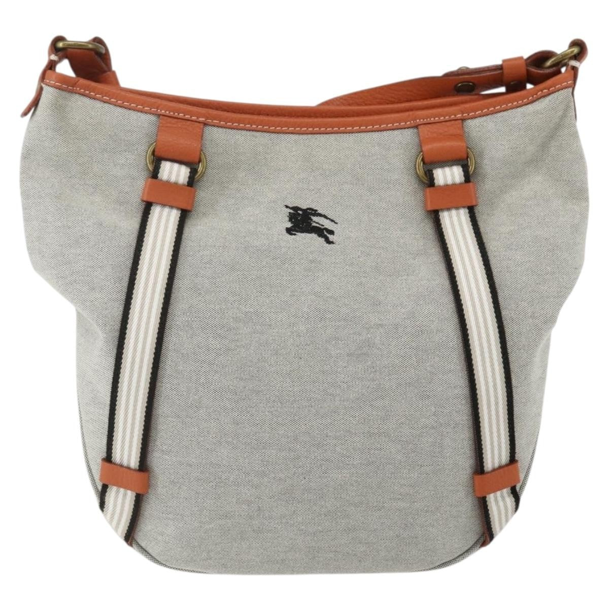Burberry Blue Label Canvas Gray Canvas Shoulder Bag Bag (Pre-Owned)