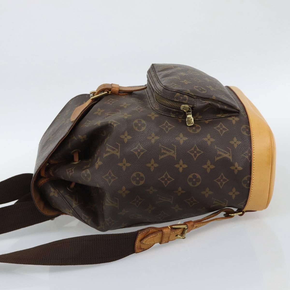 Louis Vuitton Vintage Montsouris Monogram Canvas Brown Canvas Backpack Bag (Pre-Owned)