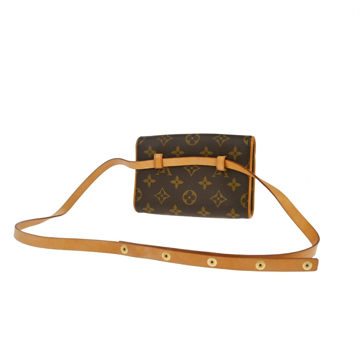 Louis Vuitton Florentine Waist Monogram Canvas Brown Canvas Handbag (Pre-Owned)
