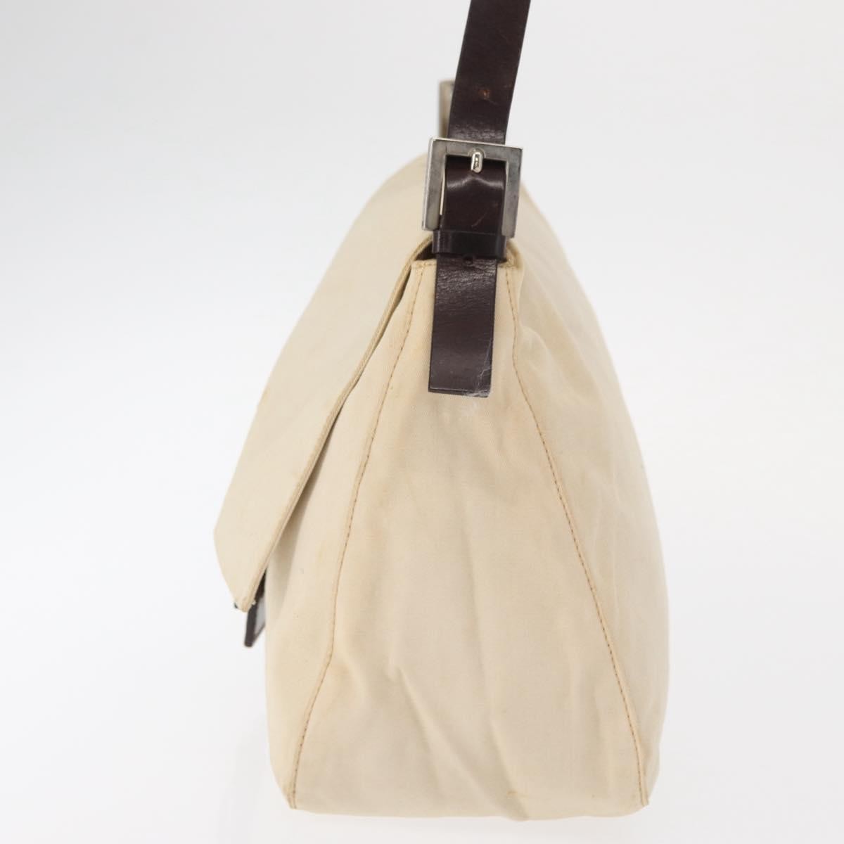 Fendi Fendi Mamma Baguette Monogram Beige Canvas Handbag (Pre-Owned)
