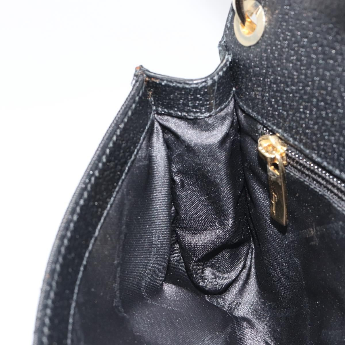 Salvatore Ferragamo Shoulder Bag Canvas Black Canvas Shoulder Bag Bag (Pre-Owned)