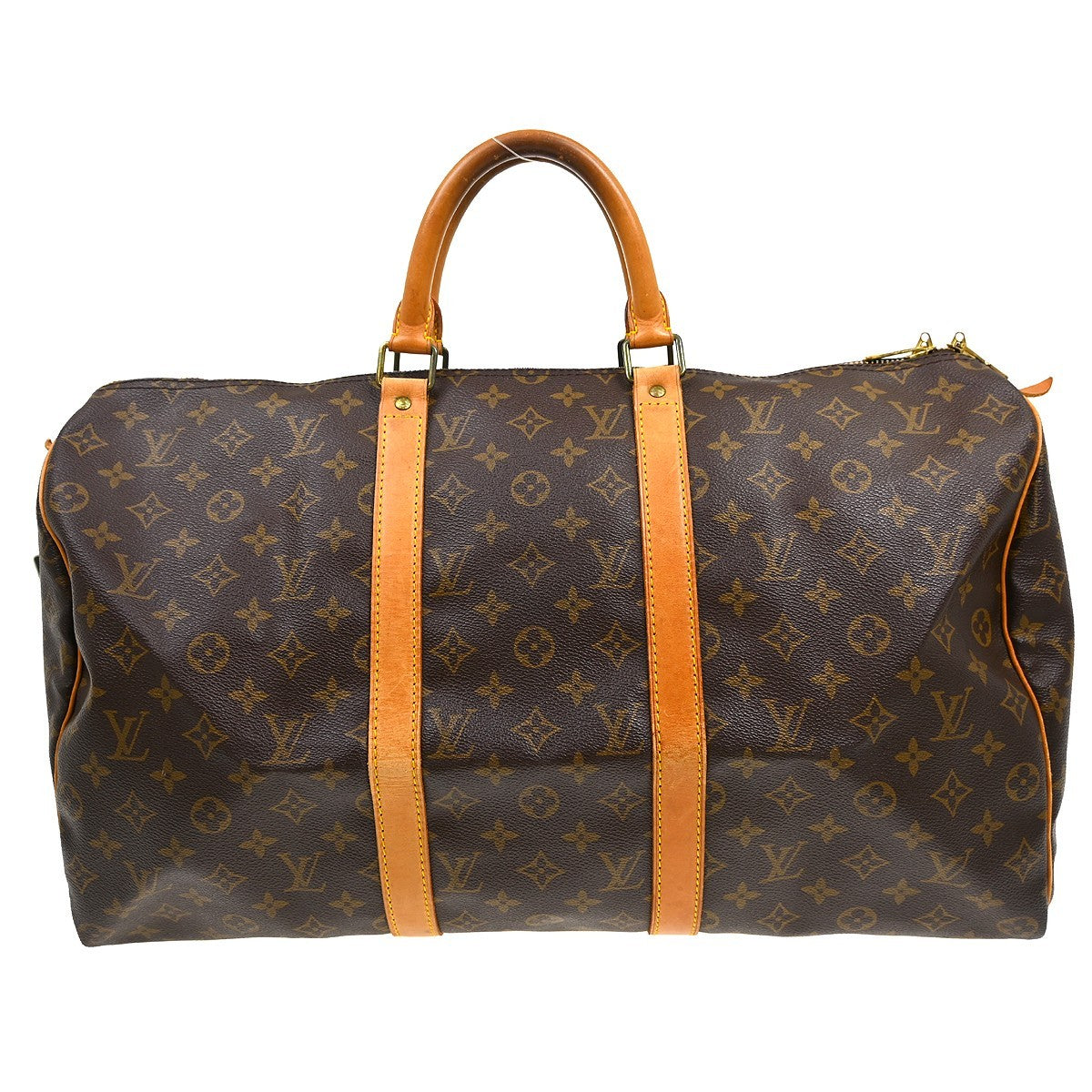 Louis Vuitton Keepall Monogram Brown Canvas Travel Bag Bag (Pre-Owned)