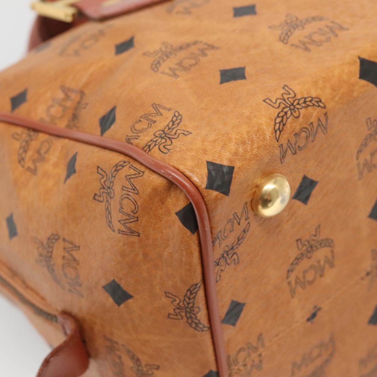 MCM Visetos Canvas And Leather Brown Pvc Handbag (Pre-Owned)