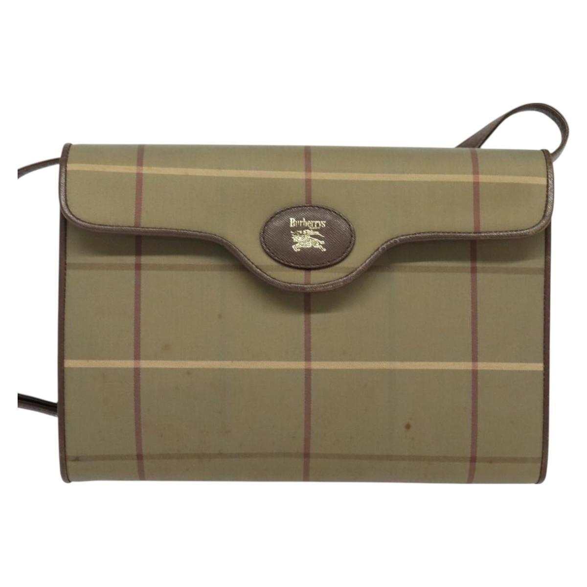Burberry Nova Check Canvas And Leather Beige Canvas Shoulder Bag Bag (Pre-Owned)