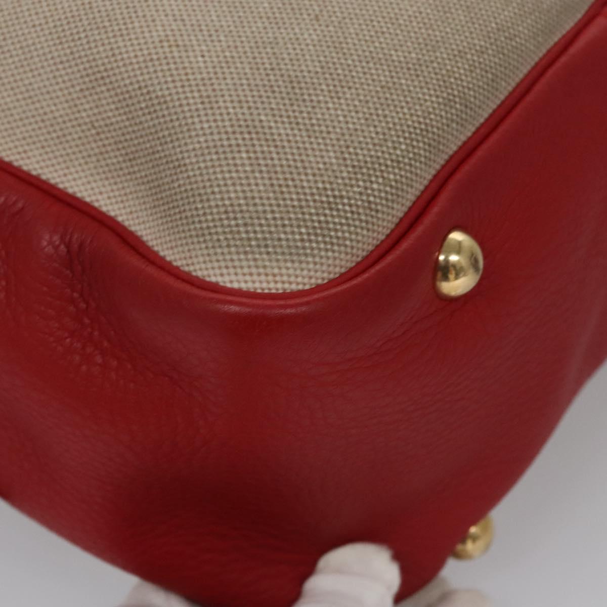 Hermes Victoria Messenger Toile With Leather Beige Canvas Bag (Pre-Owned)