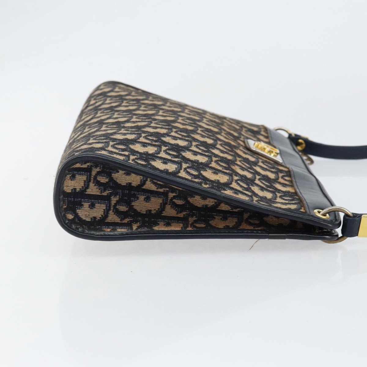 Christian Dior Vintage Trotter Canvas Navy Canvas Shoulder Bag Bag (Pre-Owned)