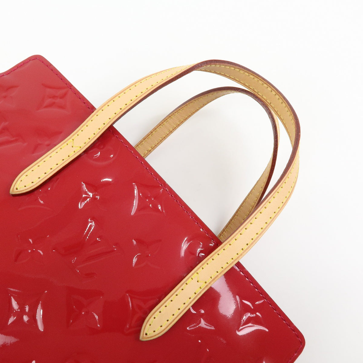 Louis Vuitton Catalina Monogram Vernis Red Patent_Leather Handbag (Pre-Owned)