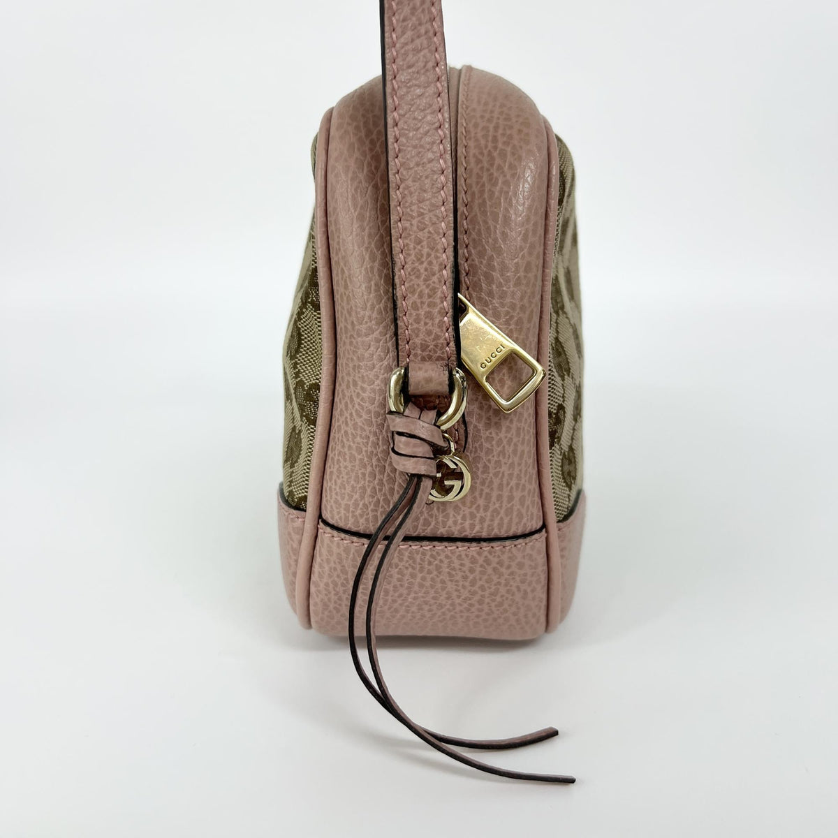 Gucci Bree Disco Gg Canvas With Leather Brown Canvas Crossbody Bag Bag (Pre-Owned)