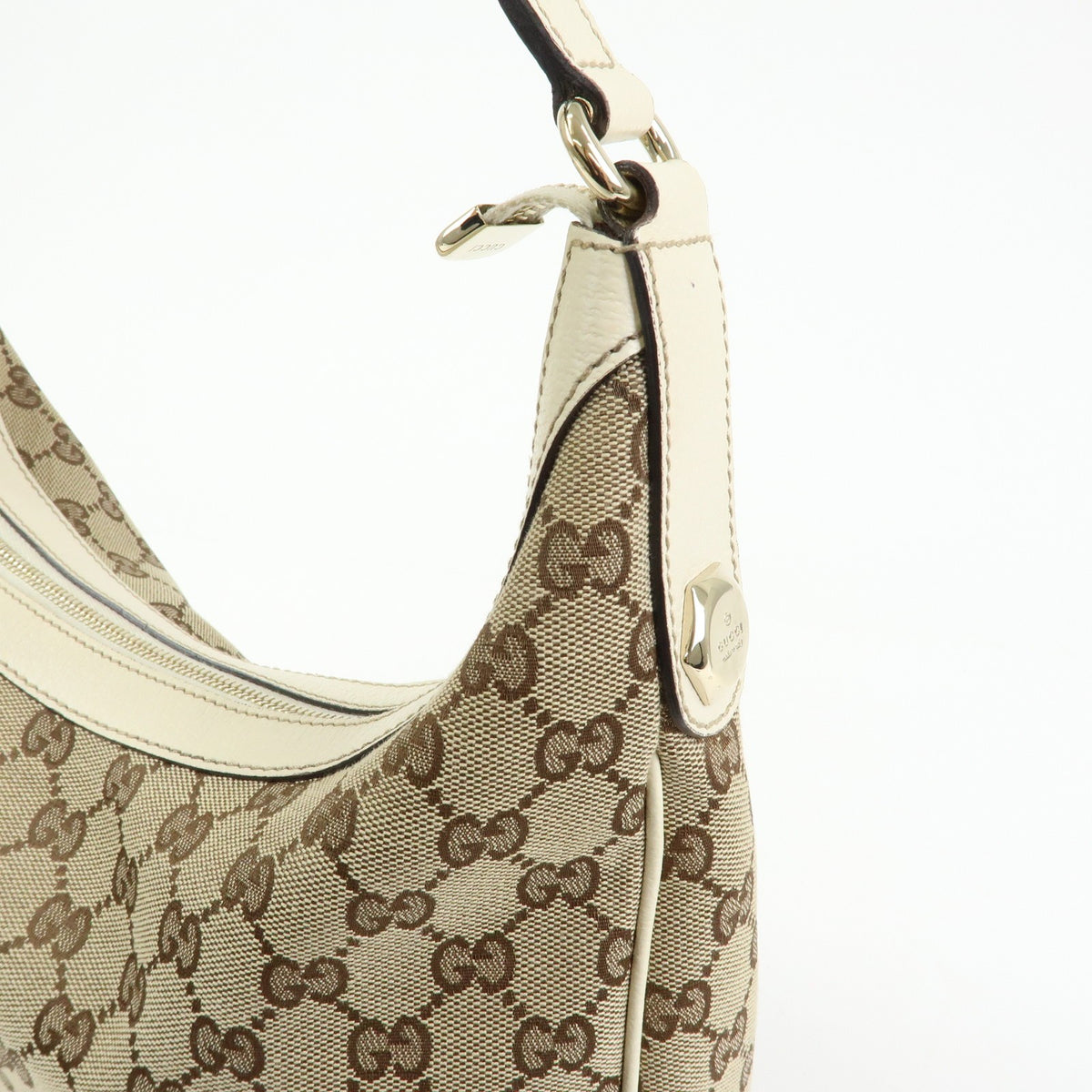 Gucci Shoulder Canvas Beige Canvas Shoulder Bag Bag (Pre-Owned)