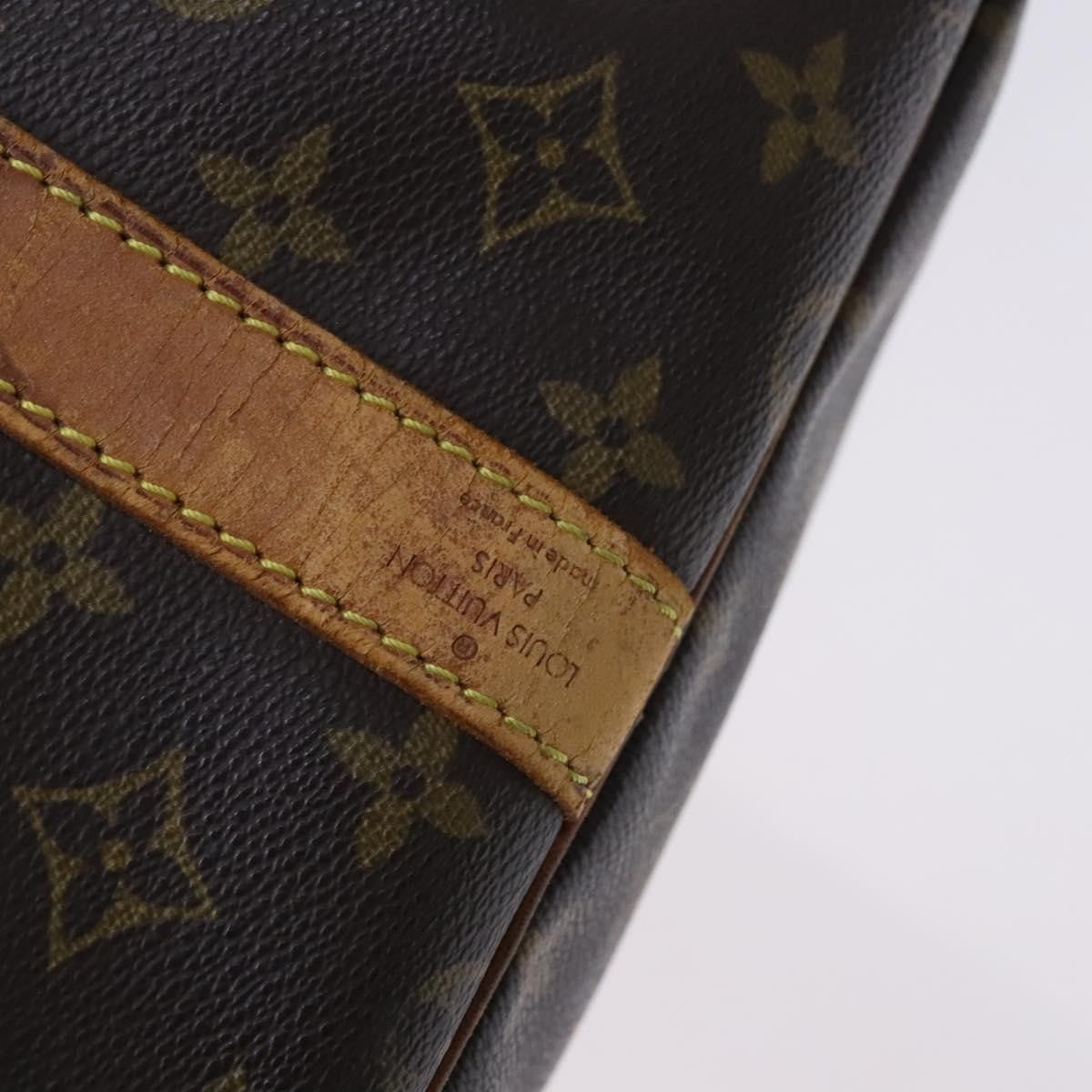 Louis Vuitton Keepall Bandouliere Monogram Canvas Brown Canvas Travel Bag Bag (Pre-Owned)