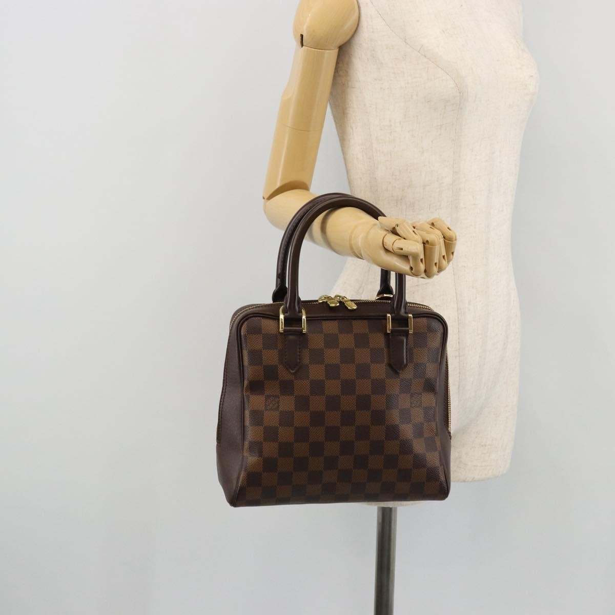 Louis Vuitton Triana Damier Ebene Brown Canvas Handbag (Pre-Owned)