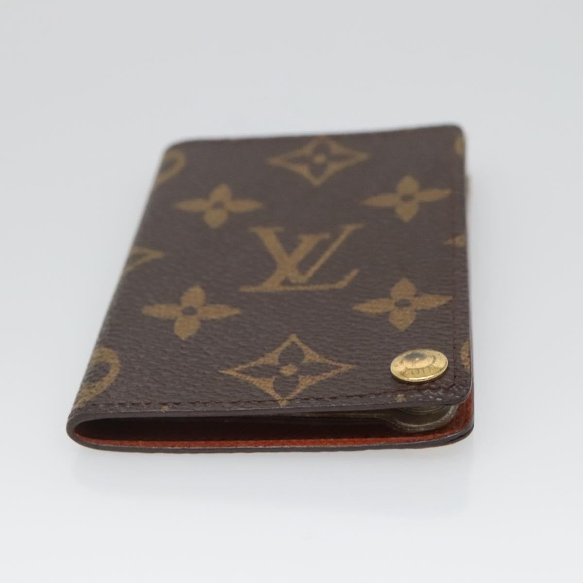 Louis Vuitton Porte Cartes Pression Card Case Monogram Canvas Brown Canvas Card Holders Accessory (Pre-Owned)