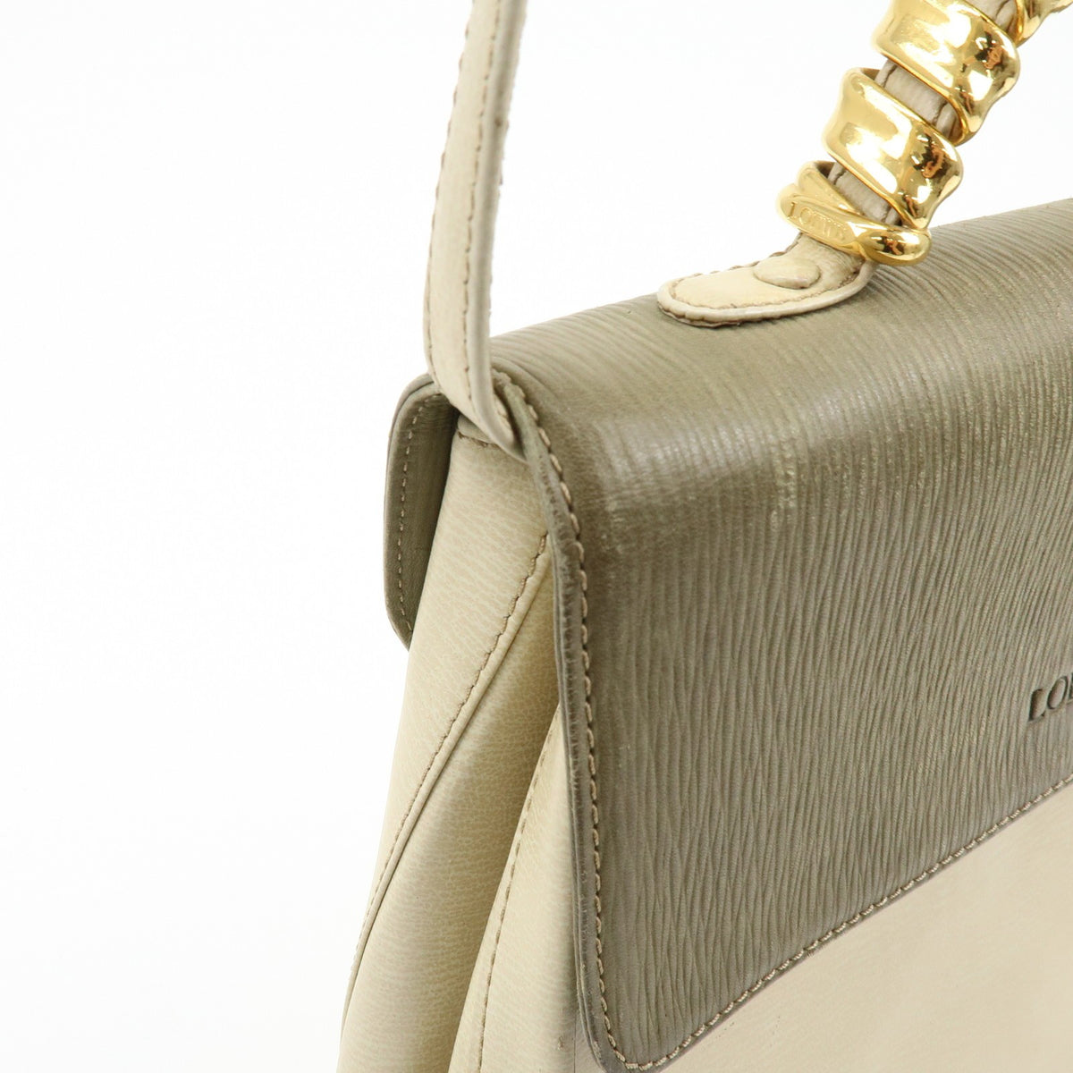 Loewe Vintage Velazquez Top Handle Leather Beige Leather Handbag (Pre-Owned)