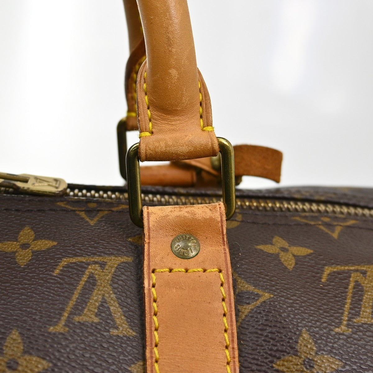 Louis Vuitton Keepall Bandouliere Monogram Canvas Brown Canvas Handbag (Pre-Owned)