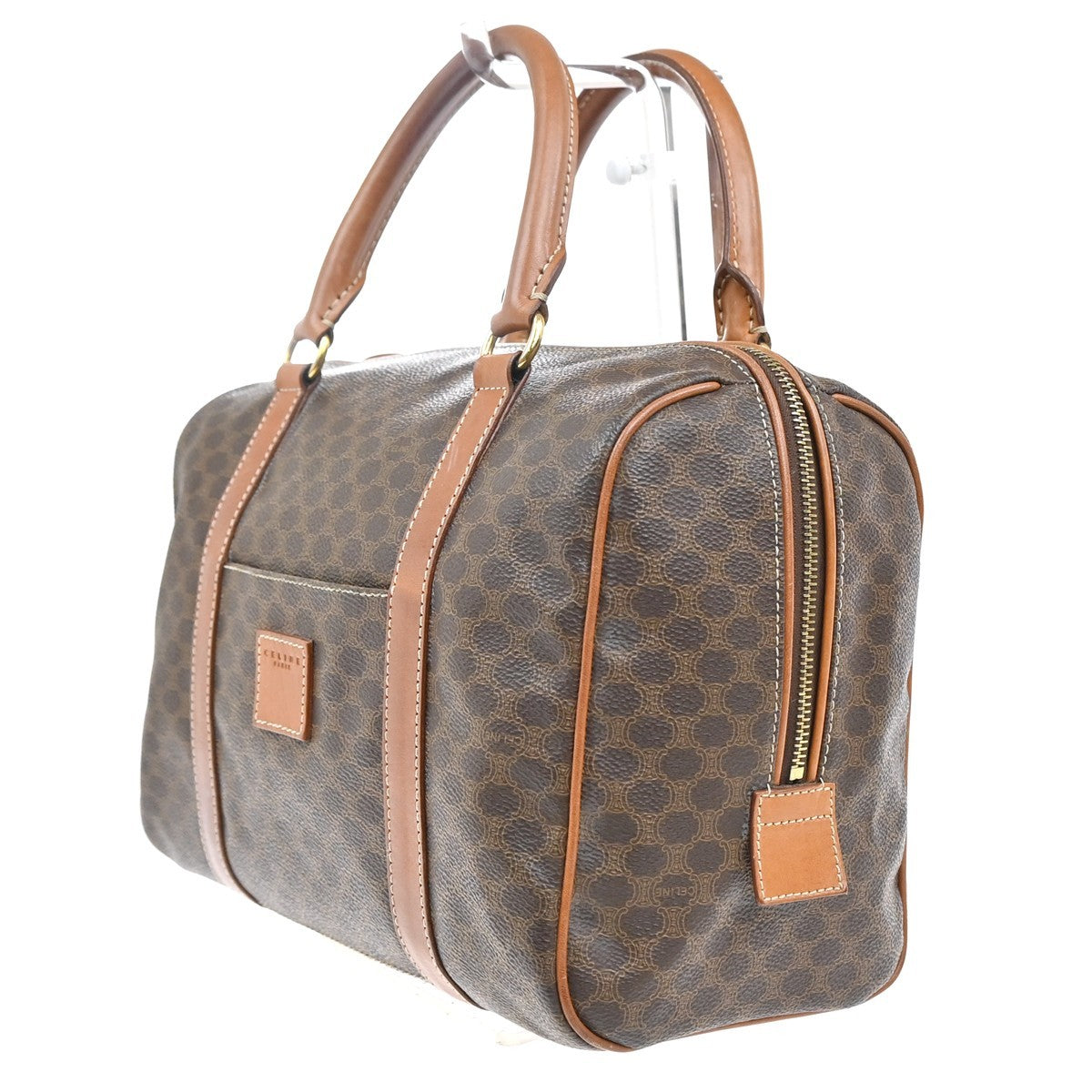 Celine Macadam Macadam With Leather Brown Pvc Handbag (Pre-Owned)