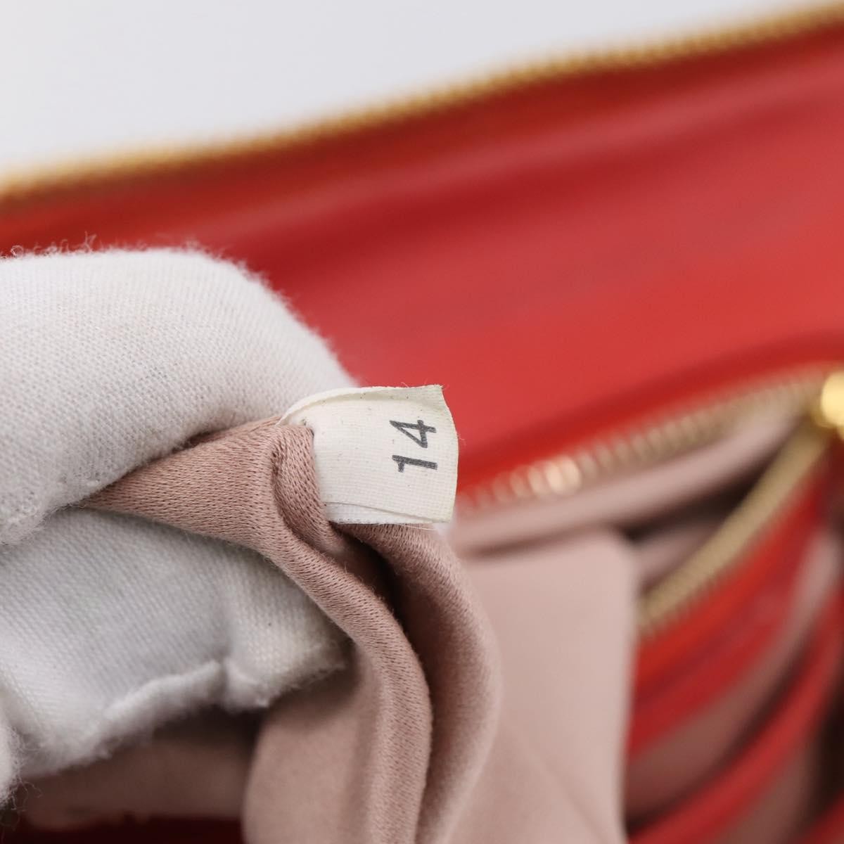 Miu Miu Madras Bowler Matelasse Leather Red Leather Handbag (Pre-Owned)