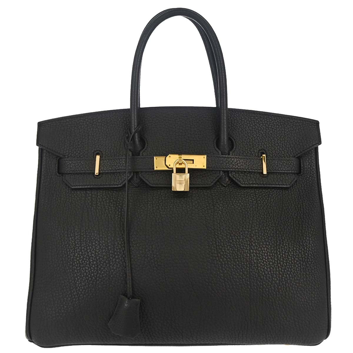 Hermes Birkin Black Togo With Gold Hardware Black Calfskin Handbag (Pre-Owned)