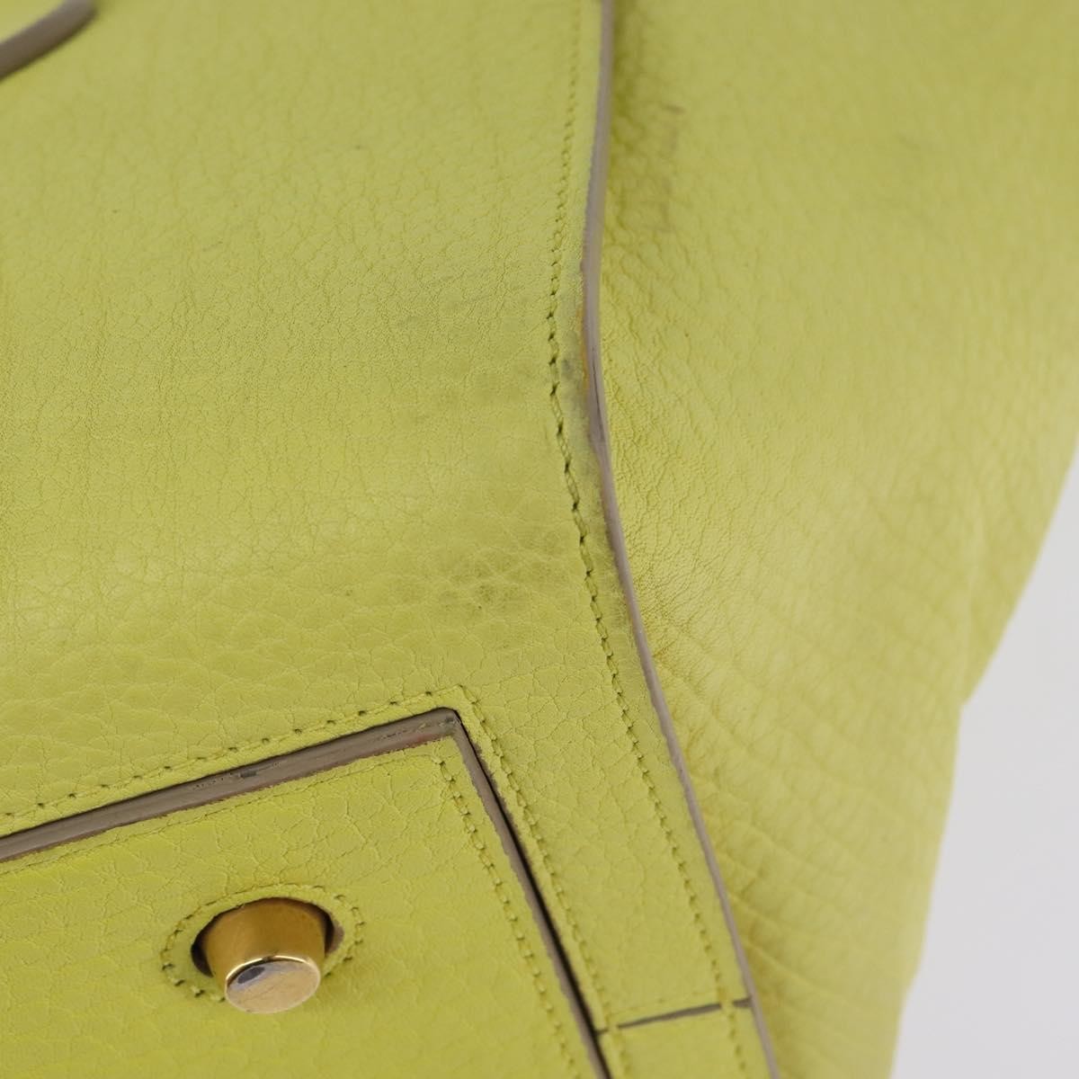 Celine Tie Knot Smooth Leather Yellow Leather Bag (Pre-Owned)