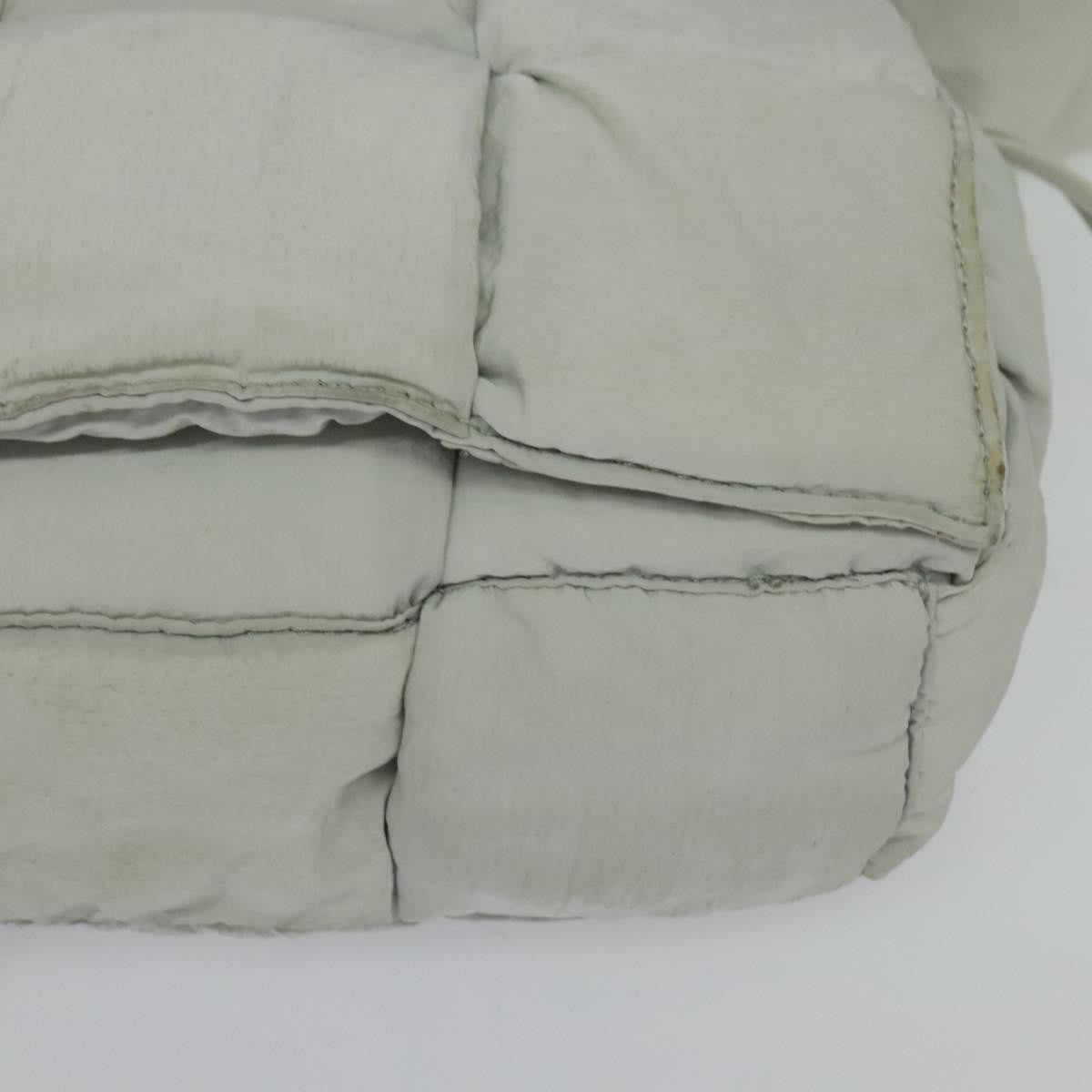 Bottega Veneta Padded Tech Cassette Intrecciato Nylon Gray Nylon Shoulder Bag Bag (Pre-Owned)